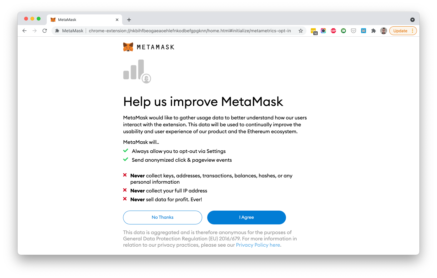 MetaMask - Help us improve